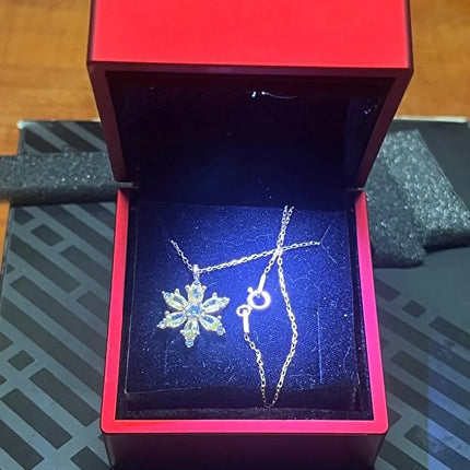 925 Sterling Silver Lotus Camellia with Amethyst Teardrop Stone