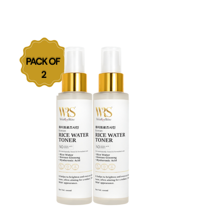 Whiteroseshine Korean Rice Water Toner for All Skin Types (Pack of 2)