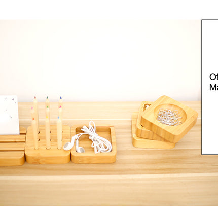Bamboo Desktop Organizer Blocks
