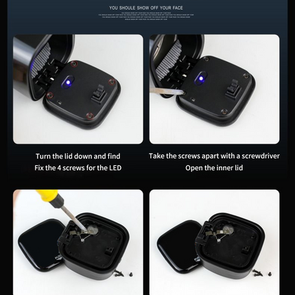 Auto Car ashtray multi function ashtray with light