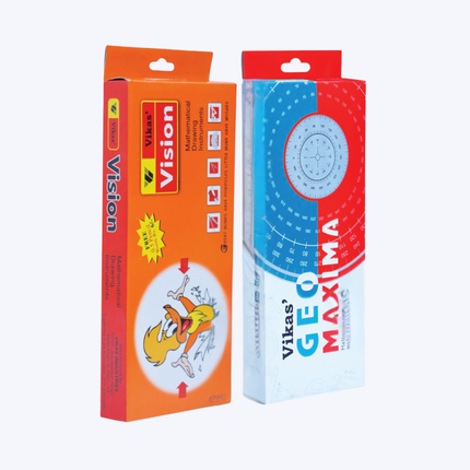 Vikas Geometry Set Combo – Geo Maxima, Geo Time, Geo World & Vision