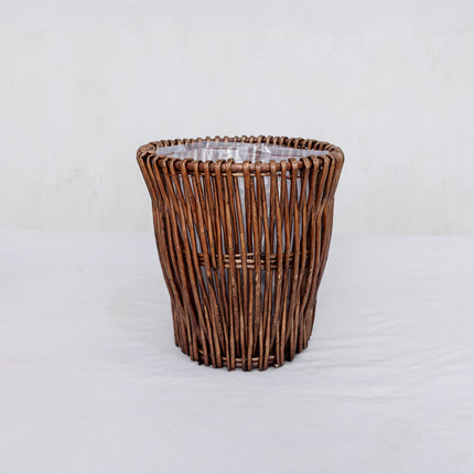 Handmade Willow Wicker Planter Basket: Boho Rustic Home Decor