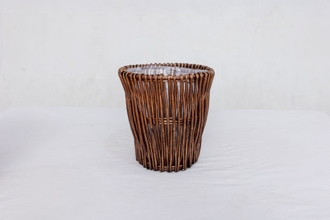 Handmade Willow Wicker Planter Basket: Boho Rustic Home Decor