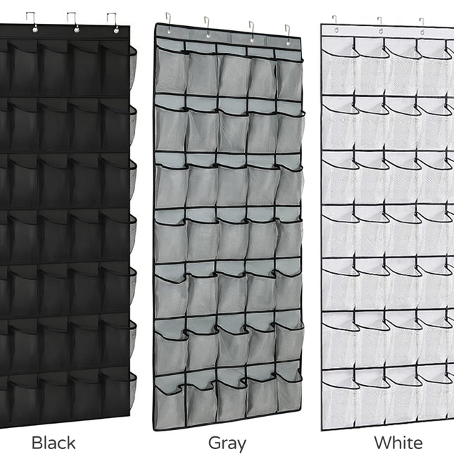 35 Pockets Over Door Hanging Shoe Storage Organizer Rack Holder Closet