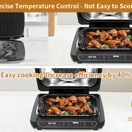Geek Chef Airocook Smart 7-in-1 Indoor Electric Grill Air Fryer