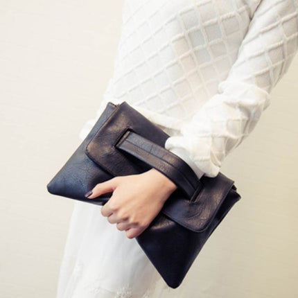 Womens Vegan Leather Envelope Clutch Bag