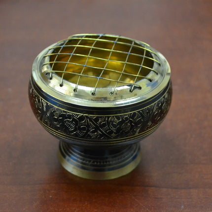Handmade Brass Incense Burner Charcoal Lamp