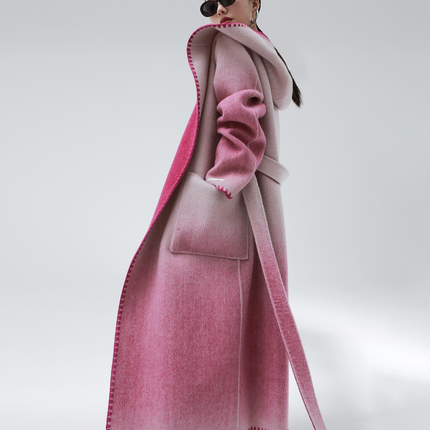 Women's Fashion Reversible Cashmere Coat – Luxury & Versatility