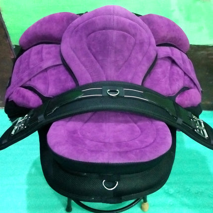 Treeless Synthetic Horse Saddle with Girth Size 12" to 18"