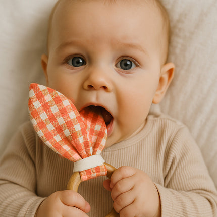 Organic Cotton Teething Ring - Vichy