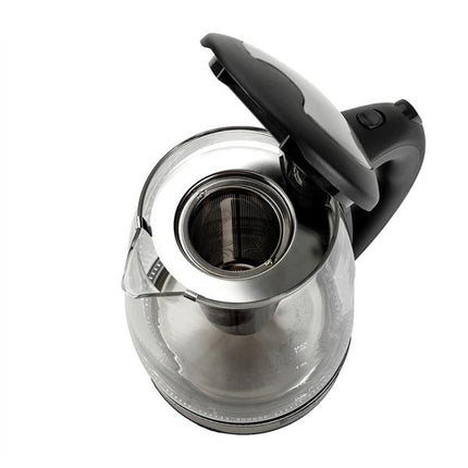 110V 1500W 1.8L Electric Glass Kettle with mesh filter