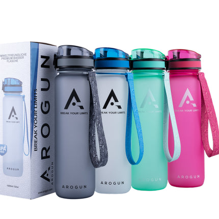 1L Sports Water Bottle with time marker and motivation