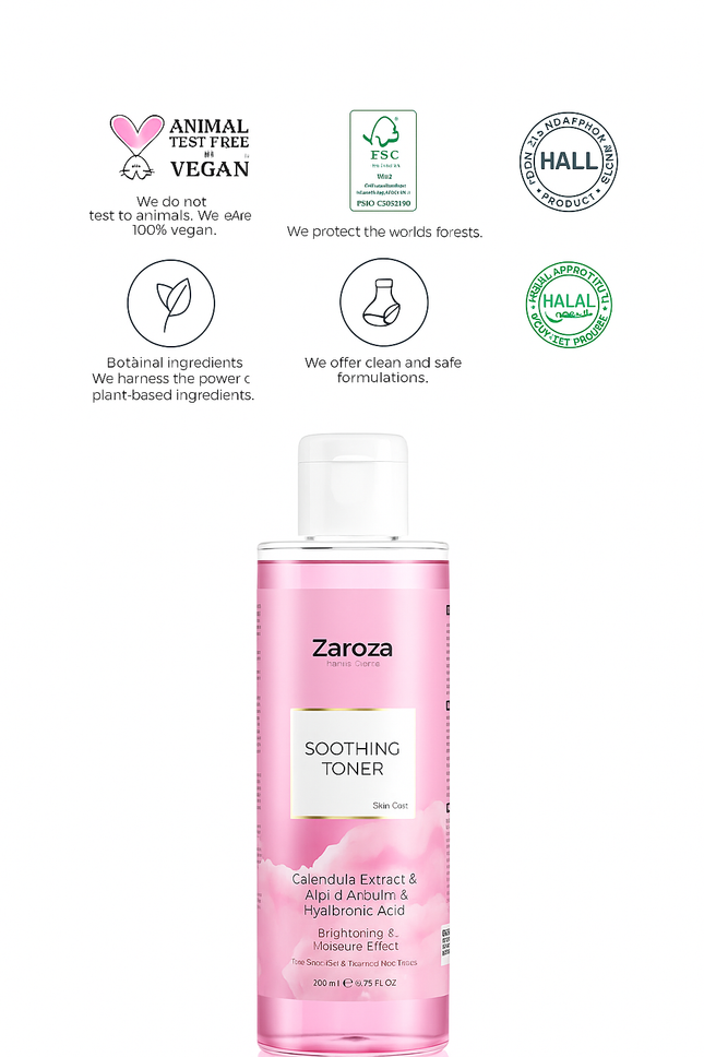 Pink Tonic Brightening Purifying and Moisturizing Arbutin Soothing
