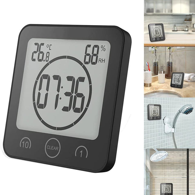 Waterproof Shower Clock Timer Clock with Alarm