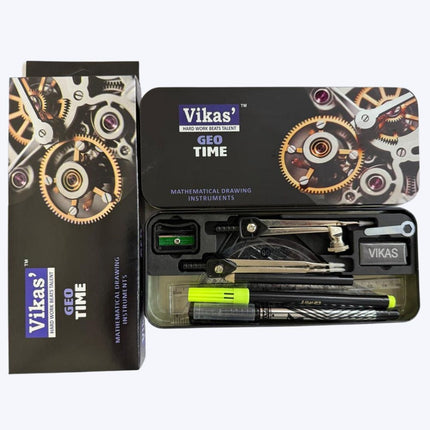 Vikas Geometry Set Combo – Geo Maxima, Geo Time, Geo World & Vision