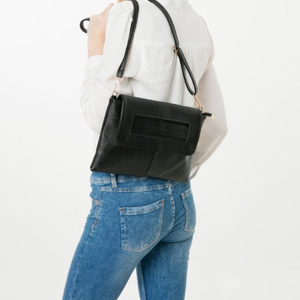 Womens Vegan Leather Envelope Clutch Bag