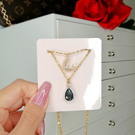 Moon Layered Necklace 18 Karats gold Plated