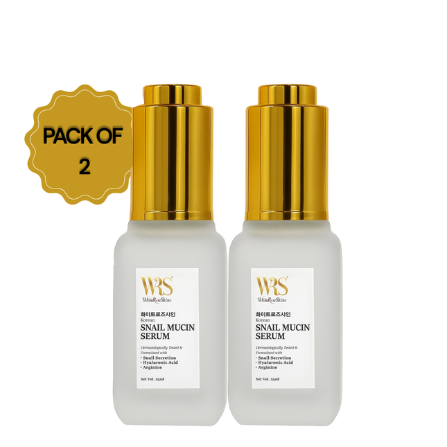 Whiteroseshine Korean Snail Mucin Serum (Pack of 2)