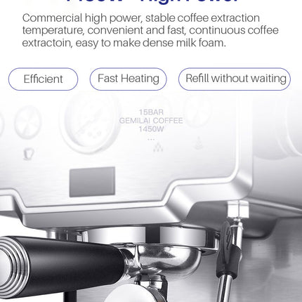 Espresso Coffee Maker Stainless Steel Italian Coffee Machine