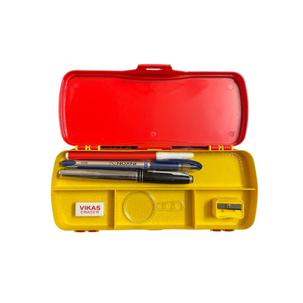Vikas Maxo Pencil Box Pack of 4 Large Plastic Boxes for kids