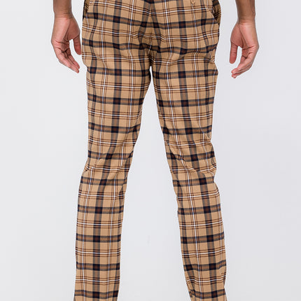 Plaid Slim Fit Trouser Pants SR005