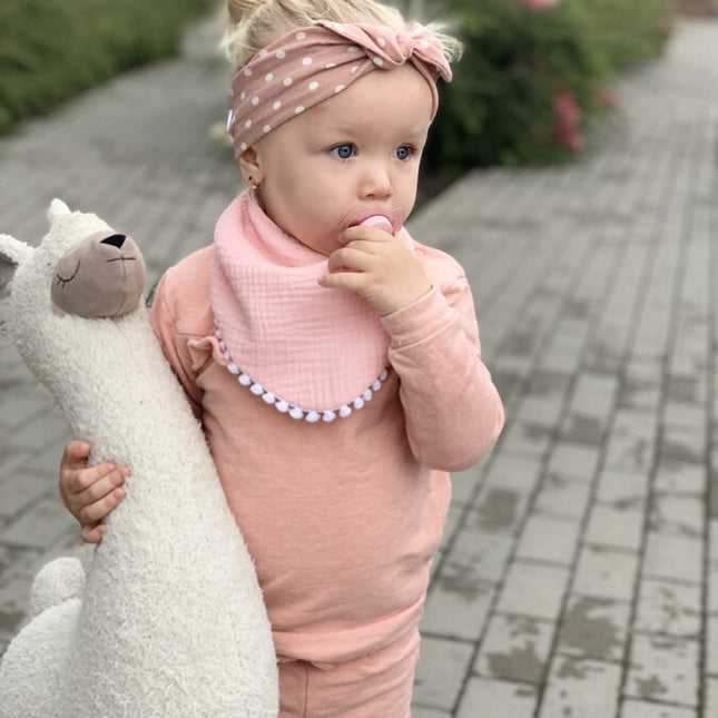 Scarf-bib , light pink