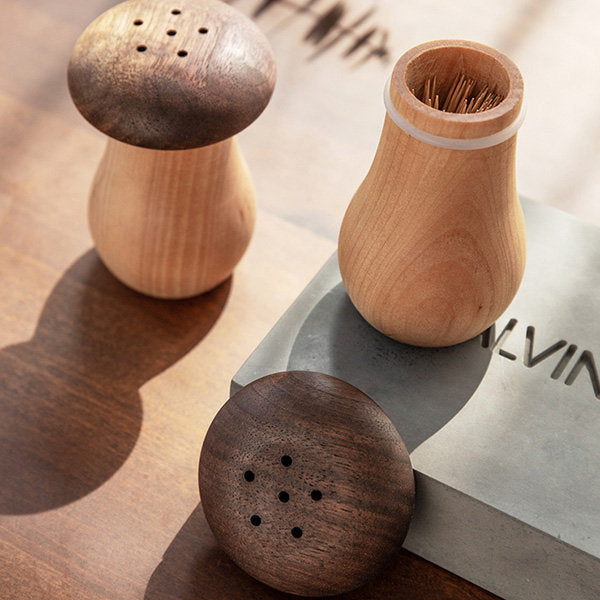 Mushroom Wooden Toothpick Holder