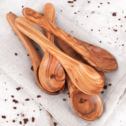 Mini Olive Wood Spoons – Handmade Spice Spoon