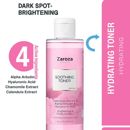 Pink Tonic Brightening Purifying and Moisturizing Arbutin Soothing