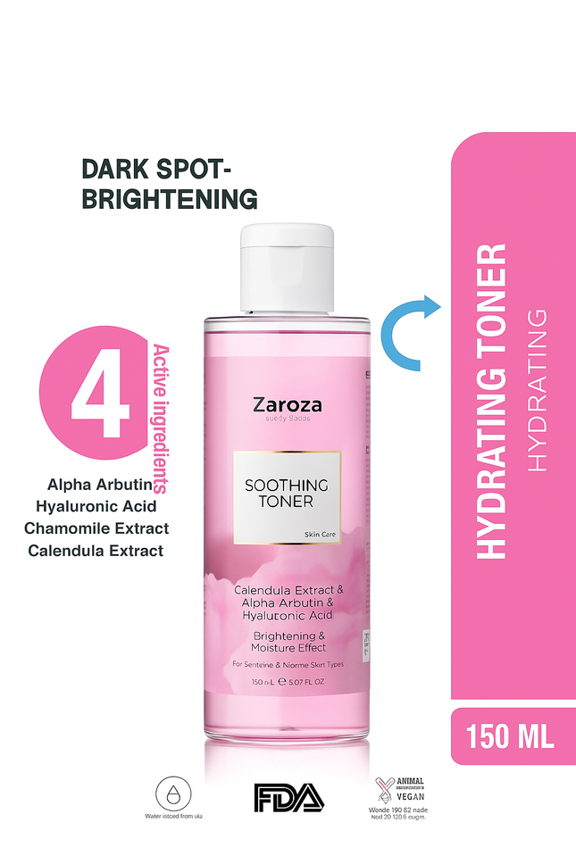 Pink Tonic Brightening Purifying and Moisturizing Arbutin Soothing