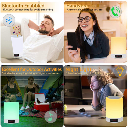 LED Touch Lamp Night Light Wireless Bluetooth Speaker