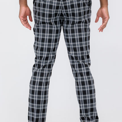 Plaid Slim Fit Trouser Pants SR010