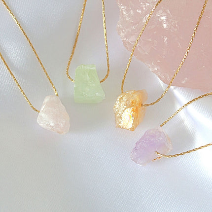 Raw Natural Crystals | 24 Karats Pendant Necklaces