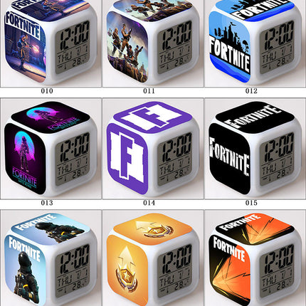 Fortnites Alarm Clock Colorful Flash Touch Light