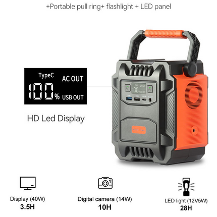 Power Bank Solar Generator 200W Portable Power Station For Camping