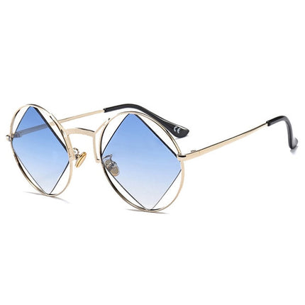 Round Diamond Centered Sunglasses