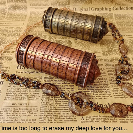Handmade Metal Cryptex locks Leonardo da Vinci code toys