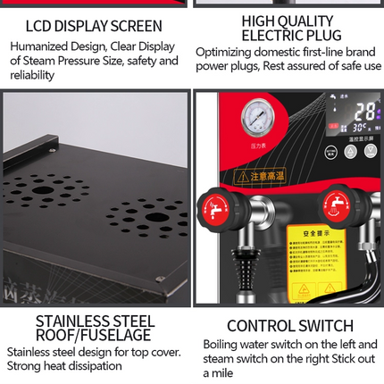 LCD Display Steam Boiler Water Machine for Bubble Tea Shop