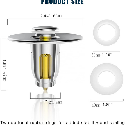 UNIVERSAL WASH BASIN BOUNCE DRAIN FILTER