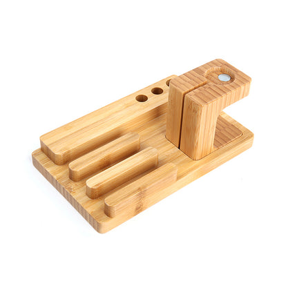 Bamboo Docking Station With 4 USB Port