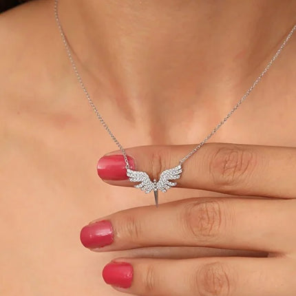 925 Sterling Silver Archangel Michael with White Stone for Women