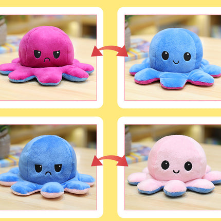 Reversible Flip Octopus Stuffed Plush Doll