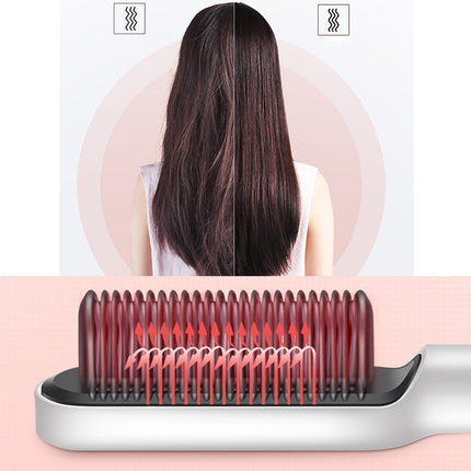 New PTC Heating Hair Straightener Brush Ceramic