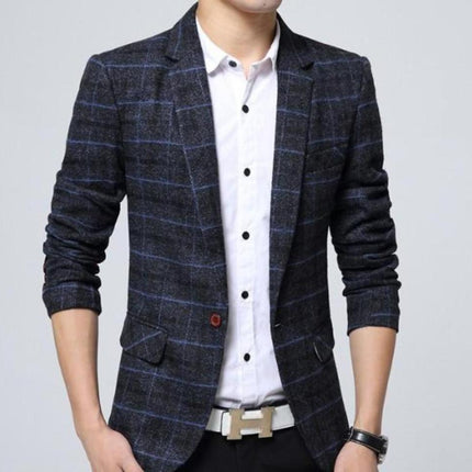 Mens Mix Plaid Blazer