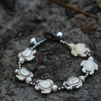 Sea Turtle Turquoise Boho Bracelet