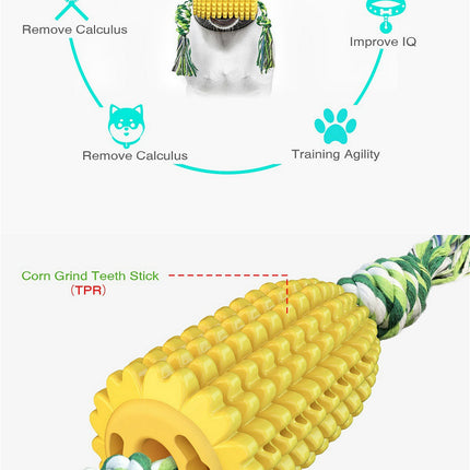 Pet Toothbrush Corn Stick Pet Dog Chew Bite Toys