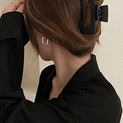 6 Piece Women Large Brown XL Hair Claw Clip Set Strong Hold Daily Use