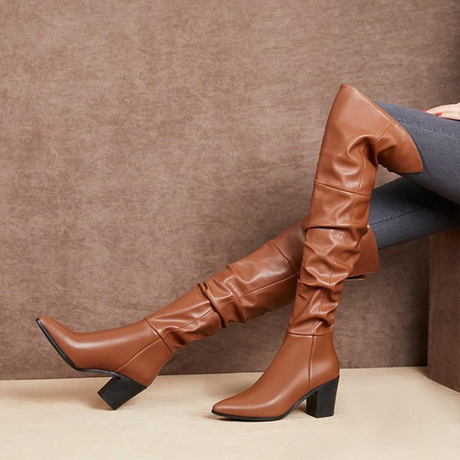 VELORIA™ Women's Over-the-Knee Leather Boots