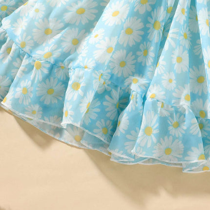 Girl's Lycra Floral Printed Frock Dress for Girls 2-3-YEARS