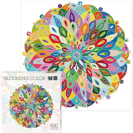 500 Pieces Blooming Color Puzzles for Adults Kids
